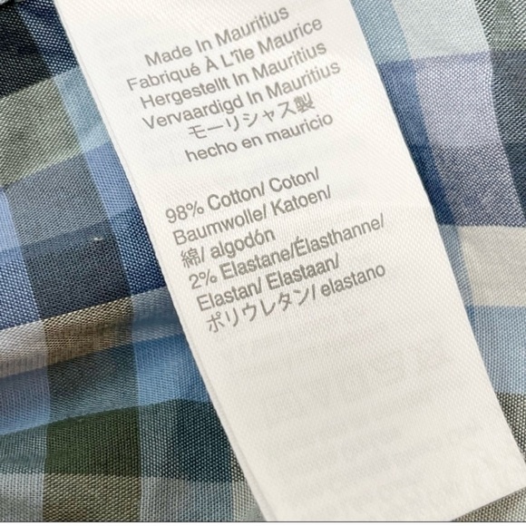 J CREW MERCANTILE Men’s Flex Washed Shirt In Blue Plaid Long Sleeve Size XXL - Picture 6 of 7